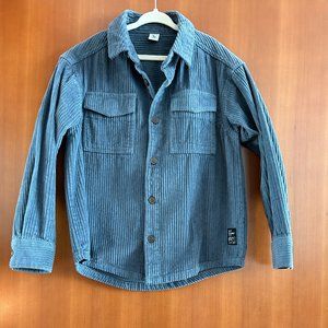 NWOT Boys Tu Gray Corduroy Button Down Shirt (Size 9)